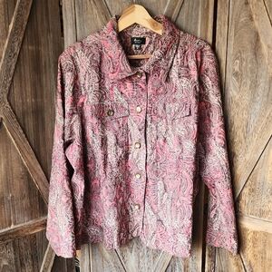 Analogy Womens Floral Print Jacket